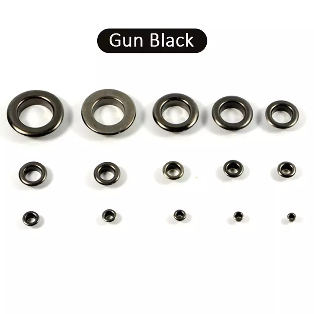 100Pcs Mix Color Hole Metal Eyelets With Grommets For Leathercraft DIY Bag Tags Shoes Belt Cap Clothes Scrapbooking Accessories