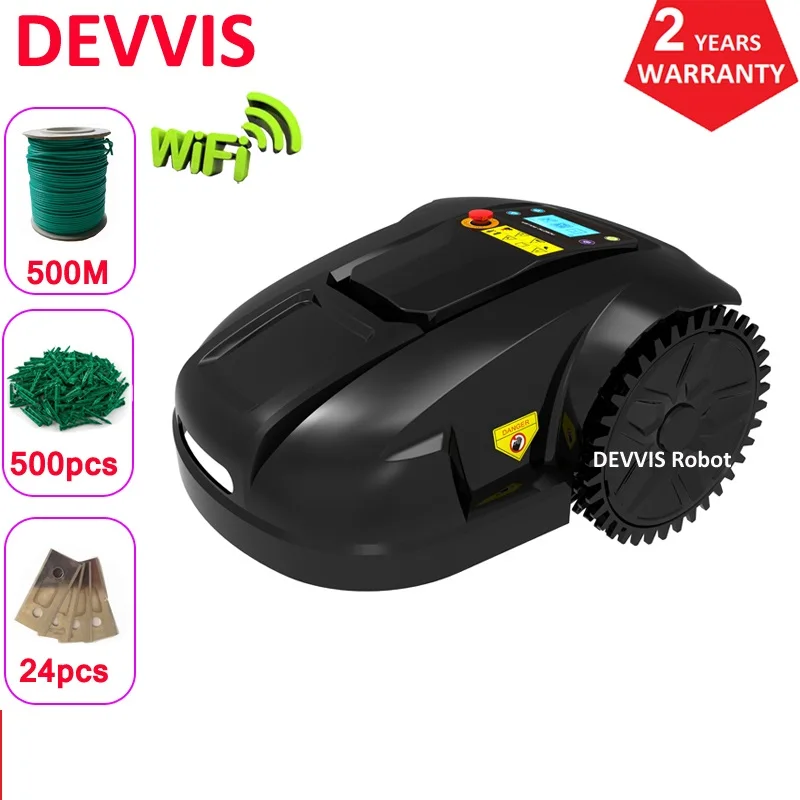 

Mowing Robot Intelligent Home Lawn Finishing Machine Automatic Charging Weeding Machine with 500m wire+500pcs pegs+24pcs blade