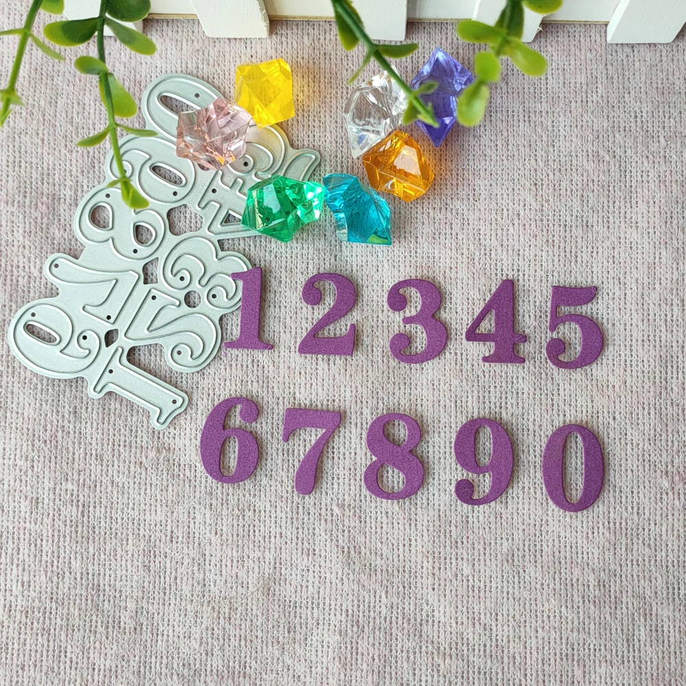 

New Arabic numerals metal cutting die, cutting template, letter decoration, Kraft paper die cutting, knife punching die