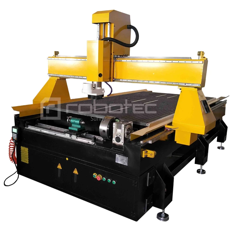 ROBOTEC ต่ำราคา4แกนเครื่อง Cnc Router 4 * * * * * * * 8ฟุต/1325ไม้เครื่อง Mdf อลูมิเนียม PVC ตัด