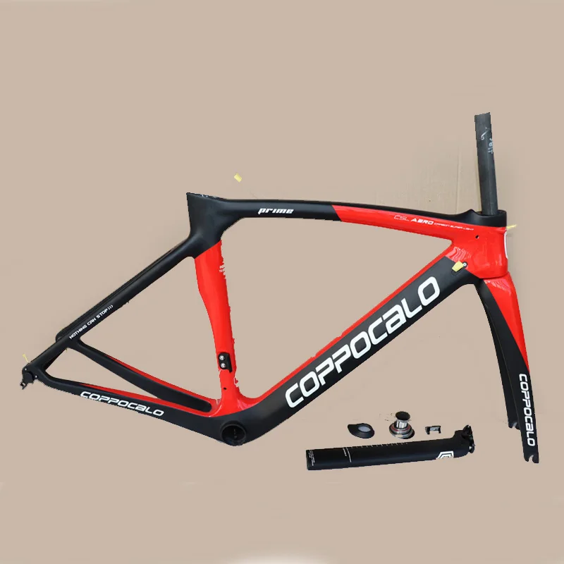 PRIME-Carbon Bike Frame, Carbon Road Bicycle Frame, Black, Red, P04 Color