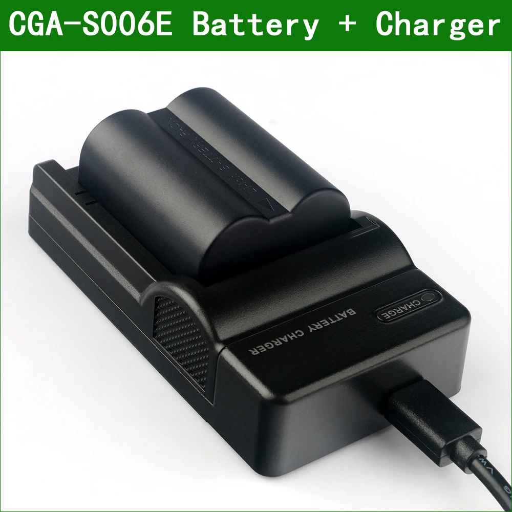 CGA-S006 CGA S006 Batteries and Charger for Panasonic Lumix CGR-S006 DMC FZ35 FZ30 FZ38 FZ7 FZ8 FZ50 FZ18 FZ28 BP-DC5 V-LUX1