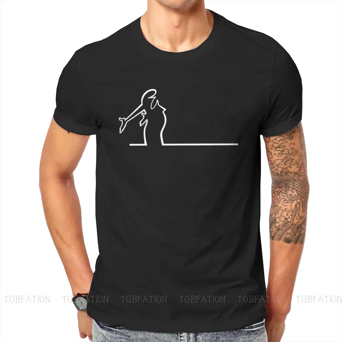 La Linea Left Pls Tshirt Graphic T Shirt Punk Hot Sale 100% Cotton Ofertas Men's Tees