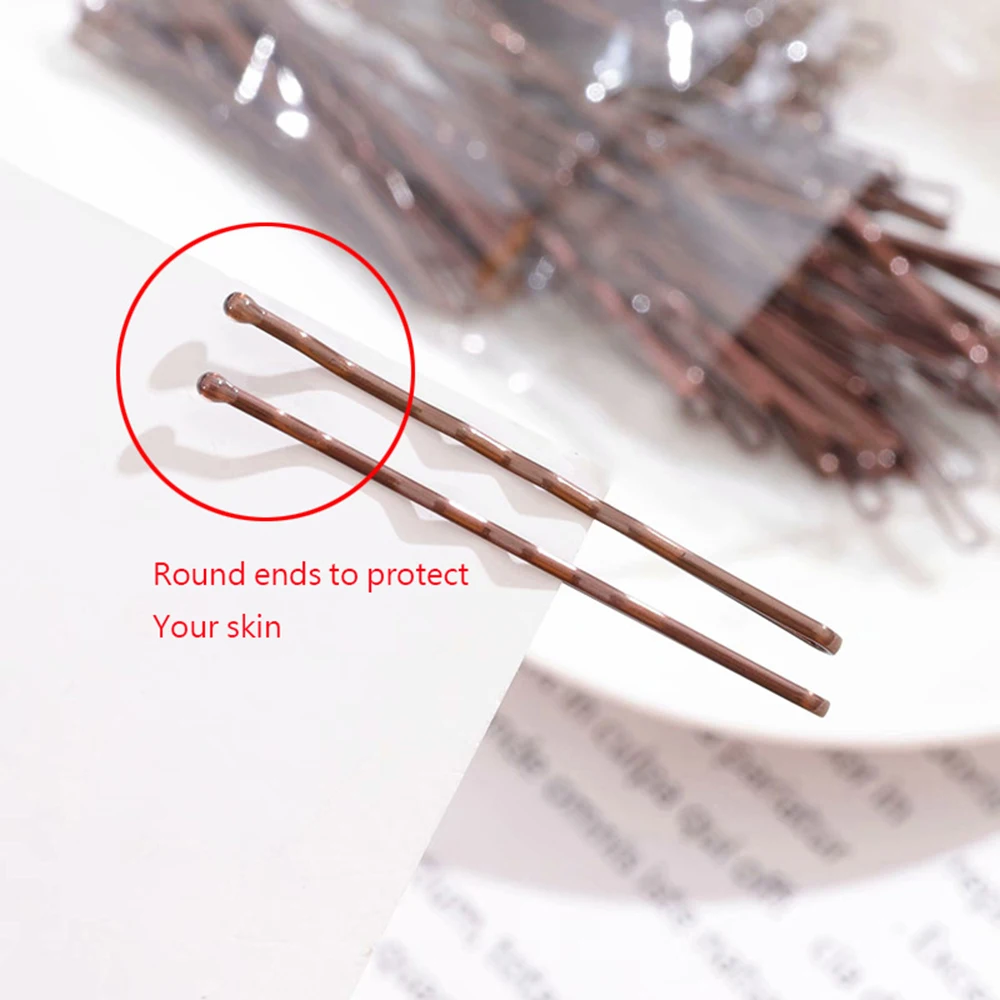 Unsichtbare Welle Haars pange für Frauen, schwarze Haarnadeln, Lady Bobby Pins, Haar griff Haars pange, Haars pangen Zubehör, 100 Stück Set – Detail 7