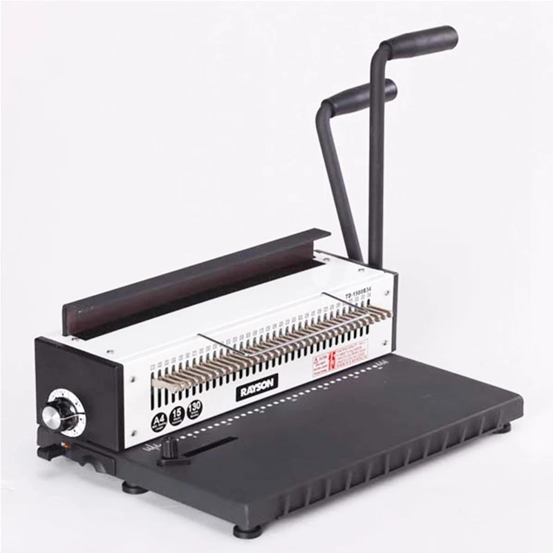 Double coil iron ring A4 binding machine full knives desk calendar punch binding machine