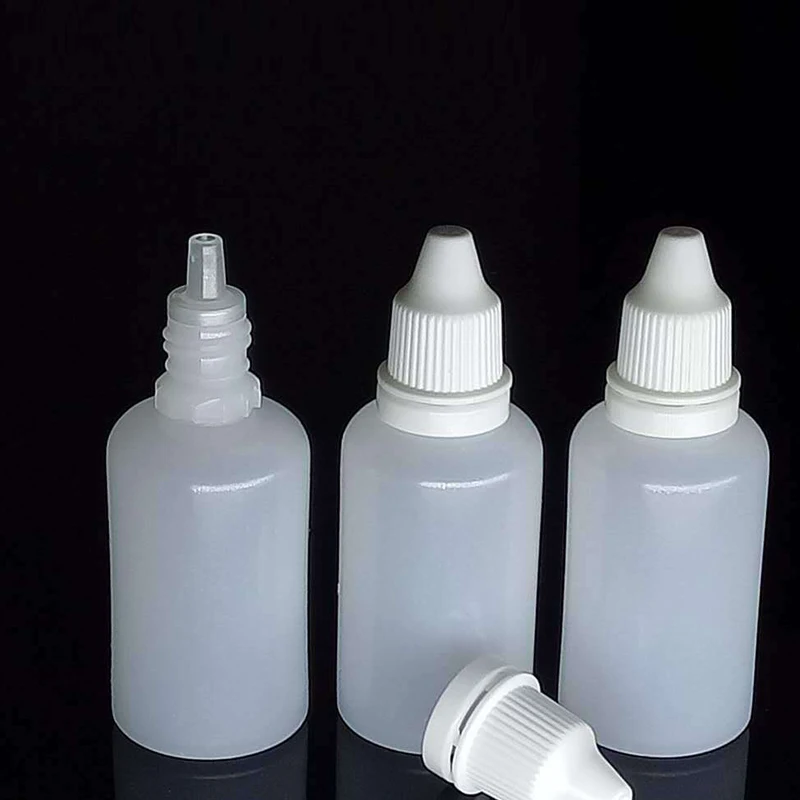 1000 adet 10ml/15ml/20ML boş plastik sıkılabilir damlalık şişeler göz sıvı damlalıklı doldurulabilir şişeler