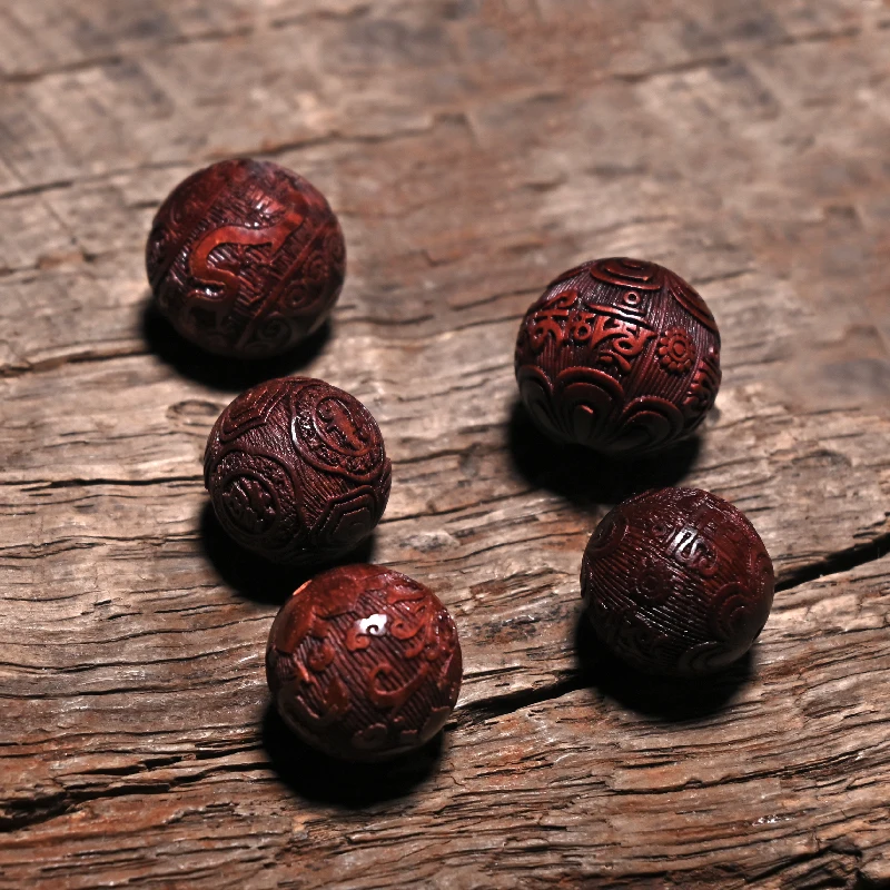 WD-021 Natural Rosewood Beads Machine Carved Antique Beads For Jewelry Making DIY Beads Bracelet Yoga Necklace