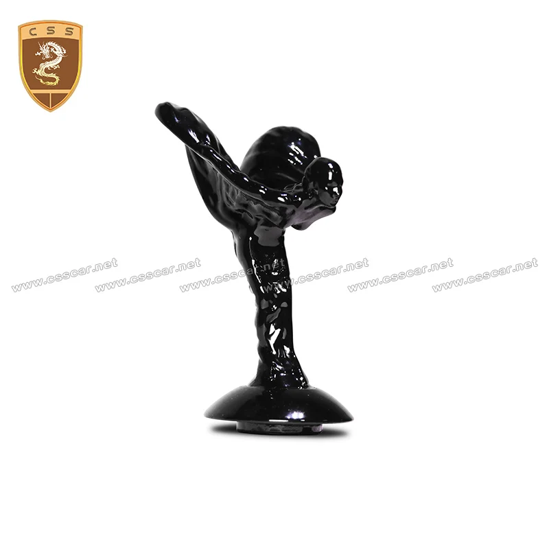 

For Rolls-Royce Goddess Emblems Black Obsidian K9 Crystal with Silica Material car logo exterior trim decoration