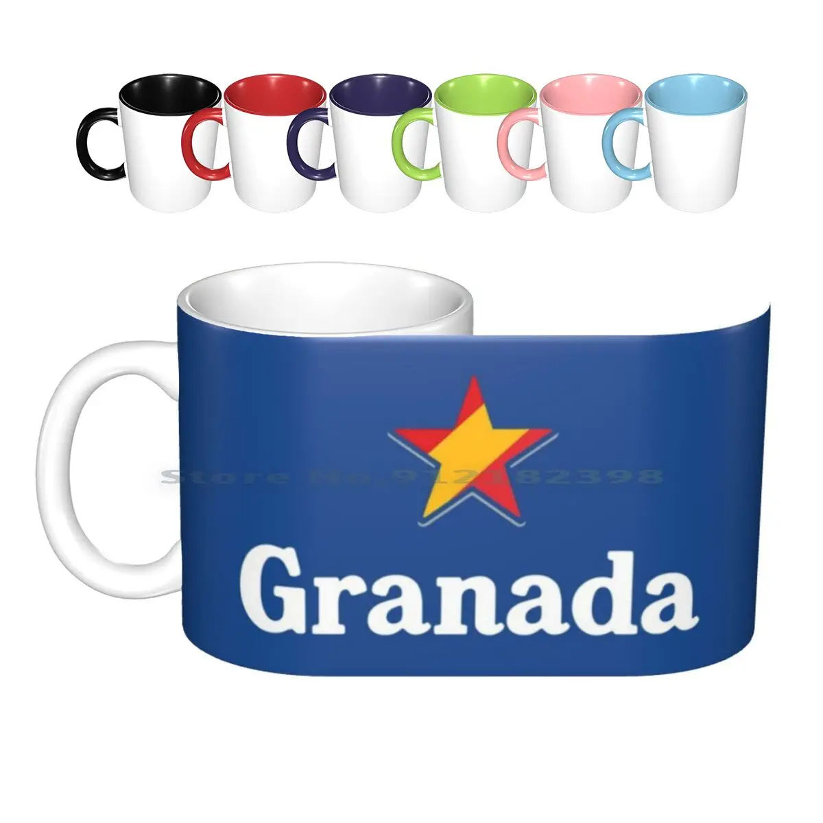 Stars Of Spain-Granada ( Dark ) Ceramic Mugs Coffee Cups Milk Tea Mug Spain Spanish Spain Is Different Granada Alhambra Granada