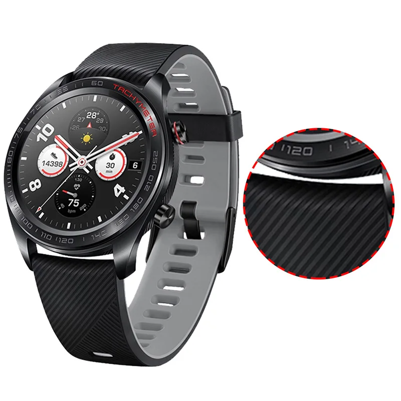 22มม.SilicagelสำหรับHuawei Watch Gt 2 46มม.สำหรับGalaxy Active 46มม.HONOR Magicสายคล้องสร้อยข้อมือGT2 Smartwatch Watchband