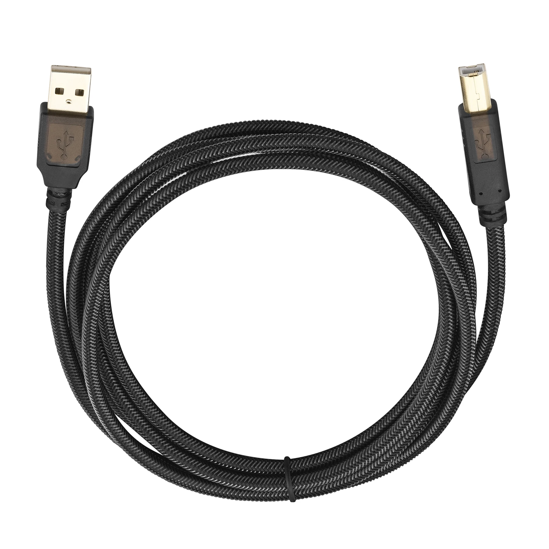 Bochara Nylon Braided USB 2.0 Printer Cable Type A to Type B M/M Foil+Braided Shielded Gold Plated 1.8m 3m 5m 7.5m