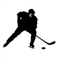 18x14cm Ice hockey Sportman Boy Stickers athlete Lover Car Stickers For Car Front Windshield Rainproof Decal CL324