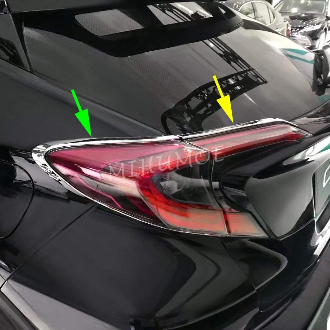 Tail Light Strips For Toyota C-HR CHR 2017 2018 2019 Chrome Taillight Rear Lamp Cover Surrounds