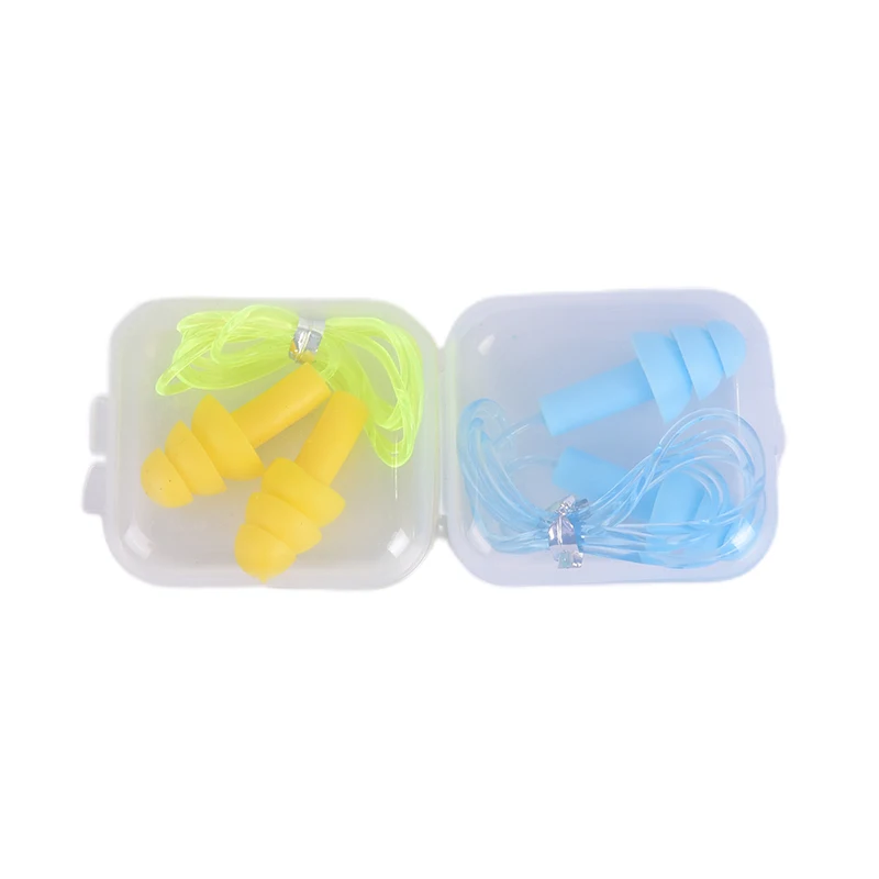 Bouchons d'oreille souples en silicone à réduction de bruit, ULen PVC, bouchons d'oreille de protection, 1 boîte