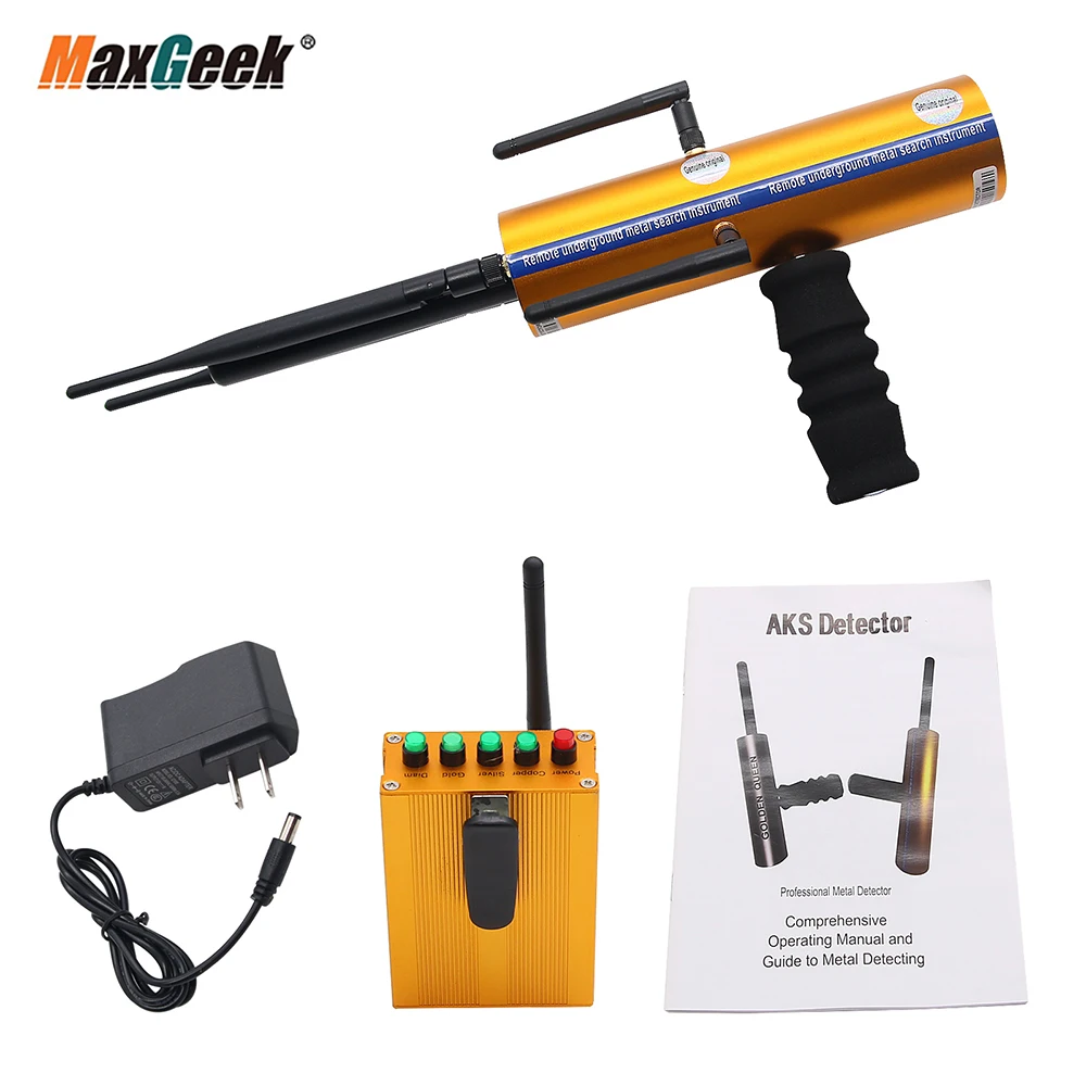 Maxgeek-detector de Metal Aks com Antenas tipo Portátil Longo Alcance Alta Sensibilidade Localizador de Gemas Douradas