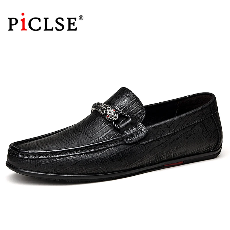 Large size 46 Fashion Casual Leather shoes Men loafers Genuine leather Men shoes Comfortable Moccasins Driving shoes male