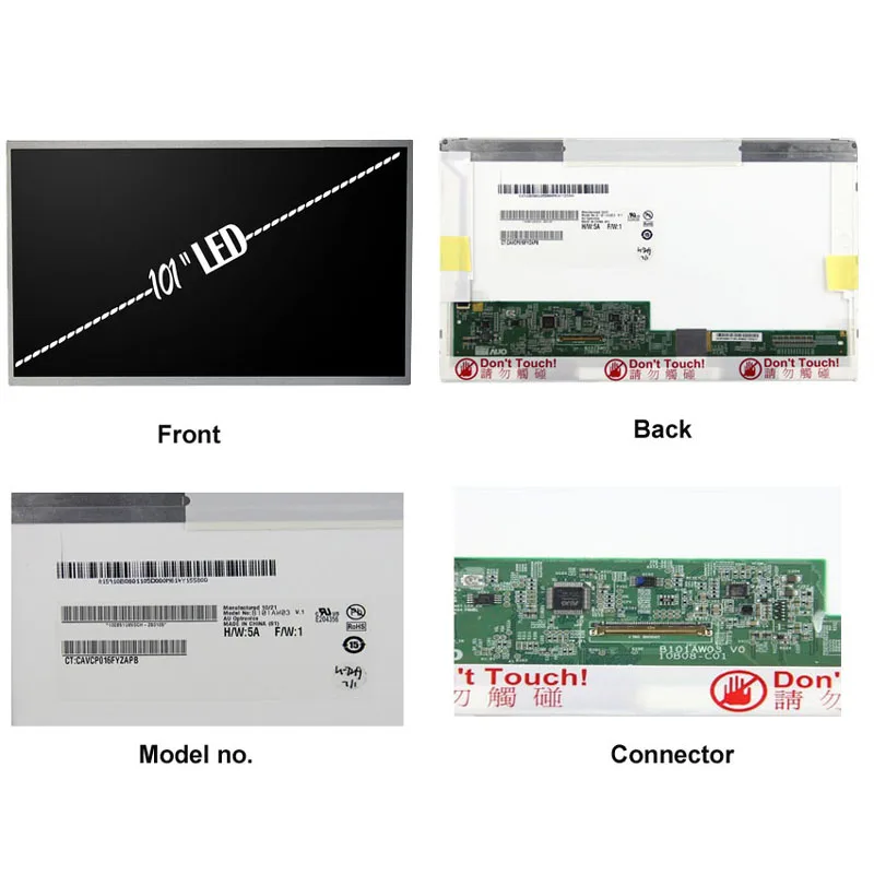 Imagem -06 - Painel de Tela Lcd para Laptop Graduação a Mais para Dell Mini 1018 1014 1000 2120 B101 Aw03 Ltn101 Nt02 Ltn101 Nt06 B101 Iw03