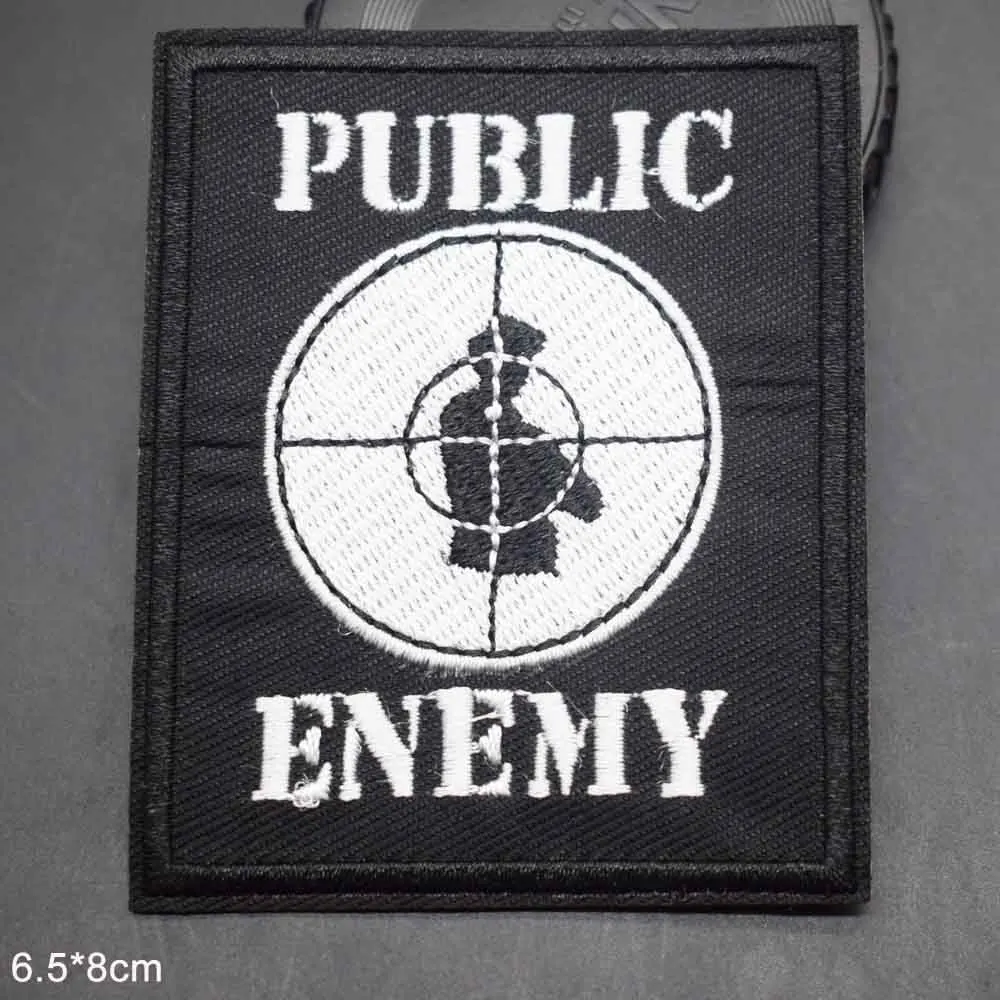 Public Enemy Iron On parches de ropa bordados para ropa al por mayor