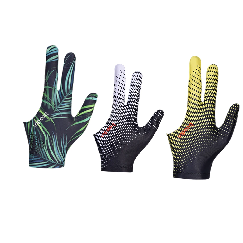 Man Woman Elastic 3 Fingers Show Gloves for Billiard Shooters Carom Pool Snooker Cue Sport - Wear on The Right or Left Hand