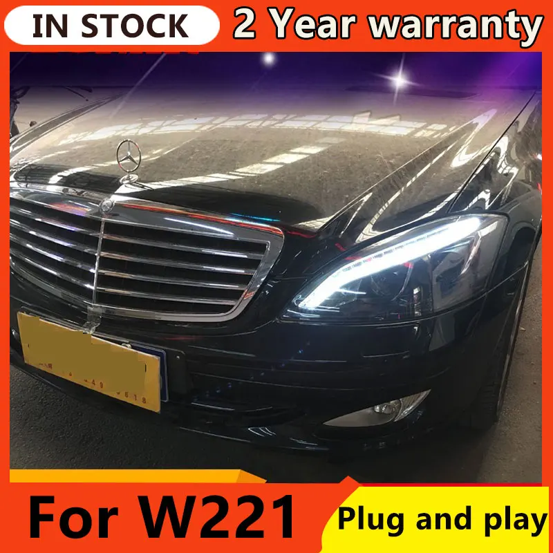 

Car Styling Head Lamp for W221 Headlights 2006-2009 S300 S400 Headlight LED DRL Signal Lamp Hid Bi Xenon Auto Accessories