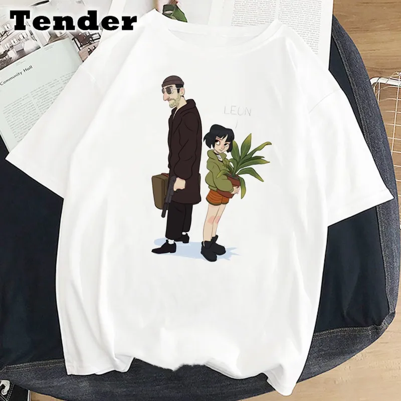 Tshirts Women Mathilda Leon Funny t shirt women High Quality cartoon Tops korea female t-shirt y2k aesthetic Punk clothes