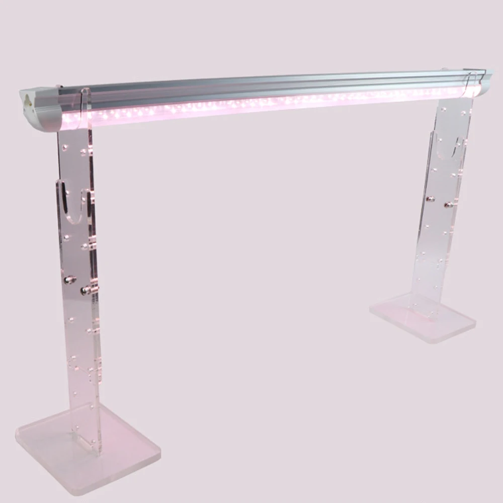 Soporte de tubo de lámpara de luz T8 T20, soporte de lámpara de crecimiento suculento, 22-45cm, marco de lámpara de acrílico ajustable para plantas, bricolaje