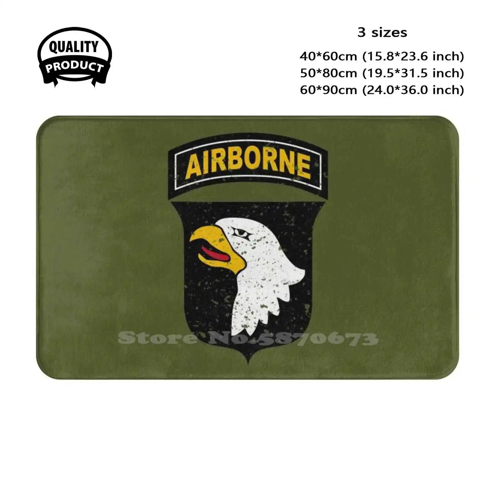 

101St Airborne Division " Screaming Eagles " Insignia Soft Cushion Home Carpet Door Mat Car Rug Screaming Eagles 101St Airborn