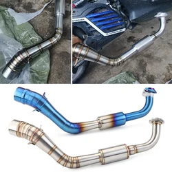 Motorcycle color blue exhaust system intermediate pipe header sliding sleeve is suitable for nvx 155 125 nvx155 aerox155