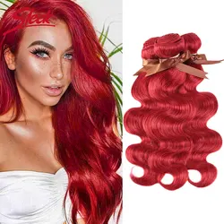 Sleek Mink S Red Blonde Color Brazilian Body Wave Hair Weave Bundles 8 To 28 Inches Hair Extension Bugha Style Free Shiping