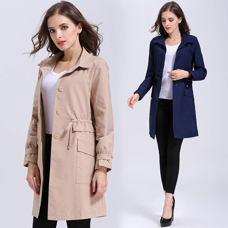 

Size Plus Windbreakers Women's 5xl Trench Coat for Women Clothes 2023 Trench Female Windbreaker Sobretudo Feminino KJ330