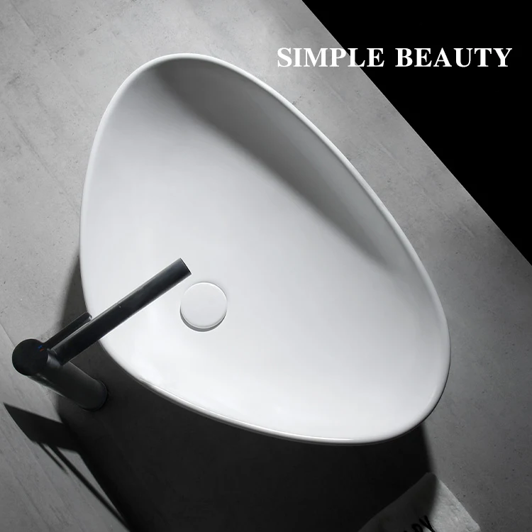 Bathroom porcelain sink ceramic basin  wash basin lavatory artificial basin 590 NOT including faucet