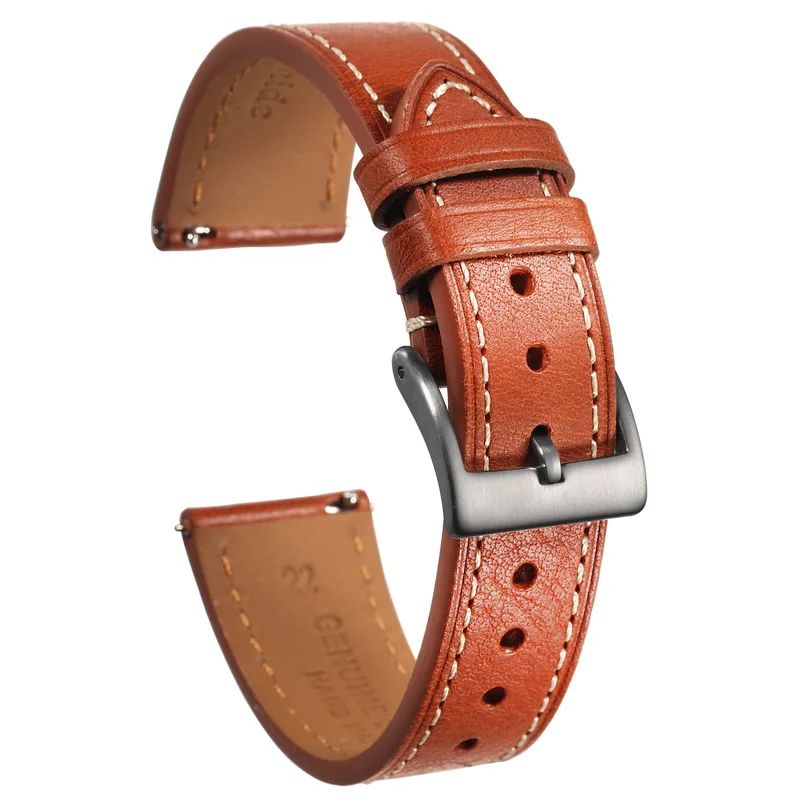 HEMSUT Italien Echtes Kuh Leder Uhr Band Für Mann Vintage Weiche Wrap Handarbeit Leder Uhr Straps Quick Release 22mm18mm20mm 6