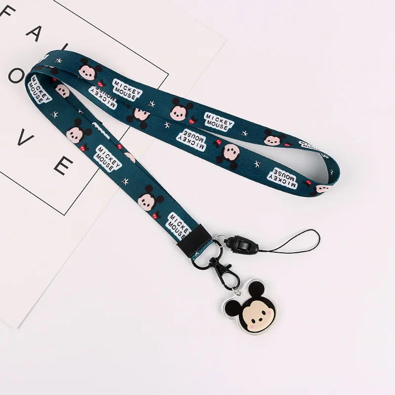 Disney Mickey Minnie Mouse Mobile Phone Lanyards Straps Sling Disney U Disk Camera ID Card Holders Key DIY Hang Accessories