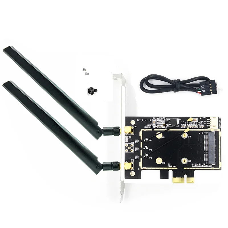 Wifi Adapter PCI-E 1X To Mini Pci Express Wifi Raiser wifi 6 Wireless card Support Bluetooth function Mini Pcie for windows 11