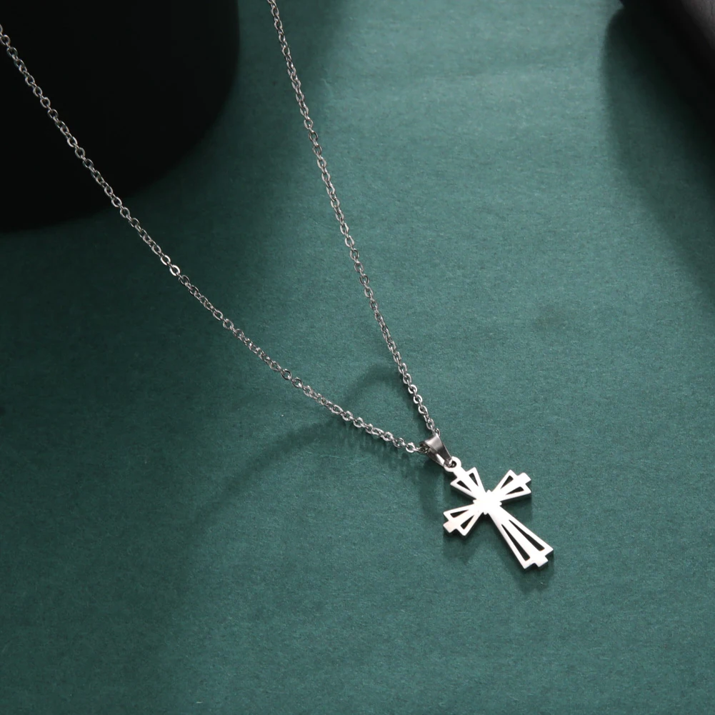 قلادة بدلاية عبر Skyrim للرجال والنساء ، فولاذ مقاوم للصدأ ، سلسلة مسيحية ، مسيح ، مجوهرات دينية ، هدية ، موضة جديدة #2