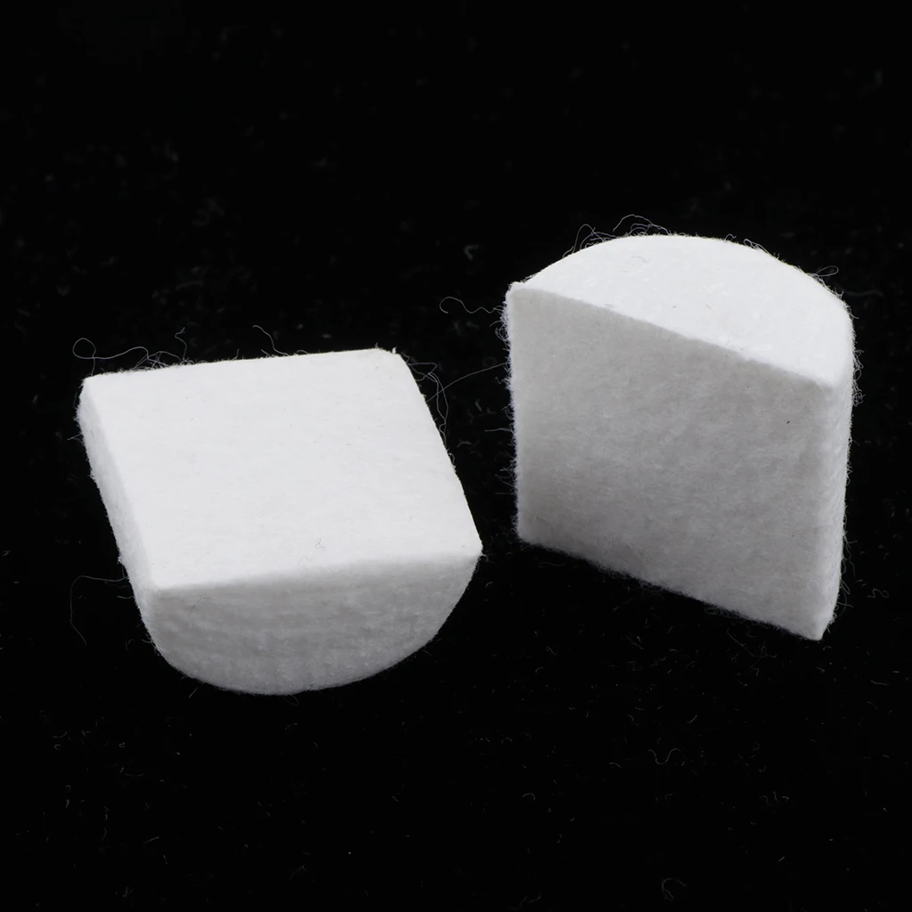 2 Pieces Wool Felt Dampening Pad Dampers Electric Drum Beater Heads