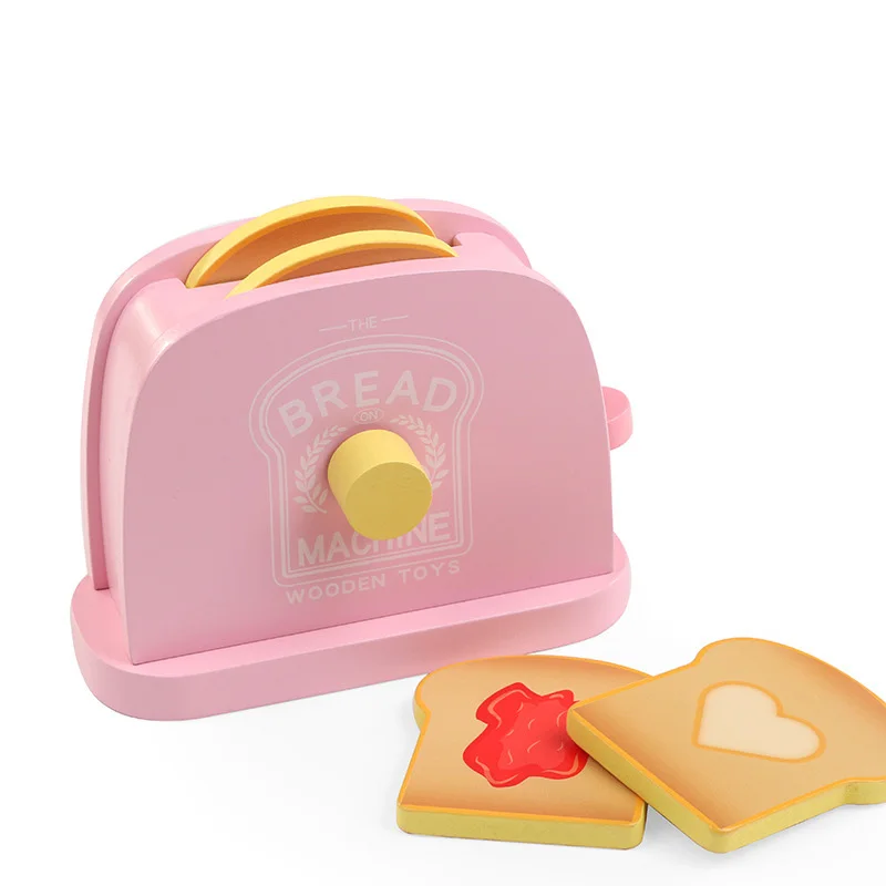 Wooden Pretend Play Sets Simulation Toasters Bread Maker coffee machine Blender Baking Kit Game mixer Kitchen role Kids toy