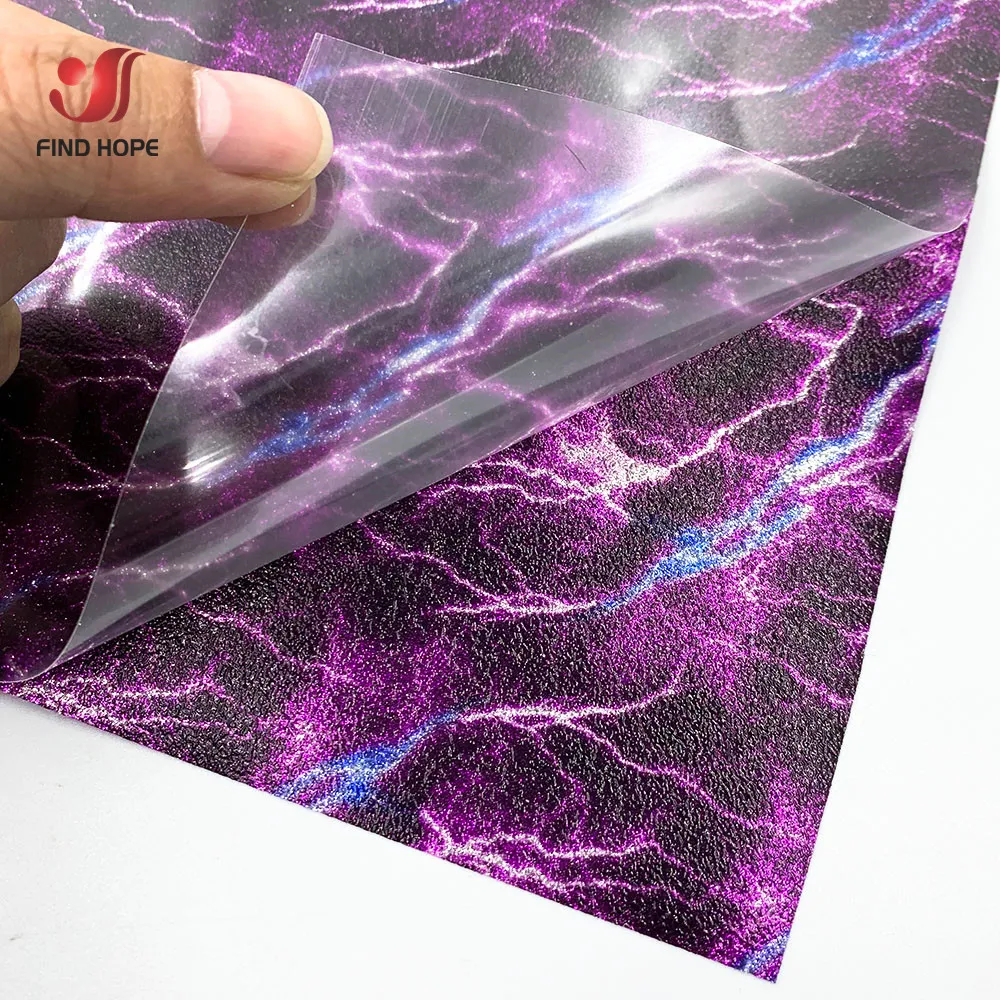 Glitter Lightning Heat Transfer Vinyl Iron on T-shirt Elastic Film HTV Printing Garment Clothing DIY Craft Hats Decor For Cut