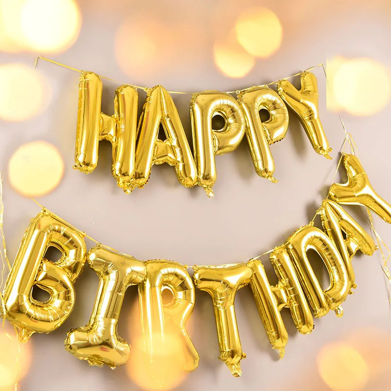 

Happy Birthday Balloons Set Party Background House Decorations Supplies Baby Shower Boy Ramadan Eid Mubarak Decor Wedding Globos