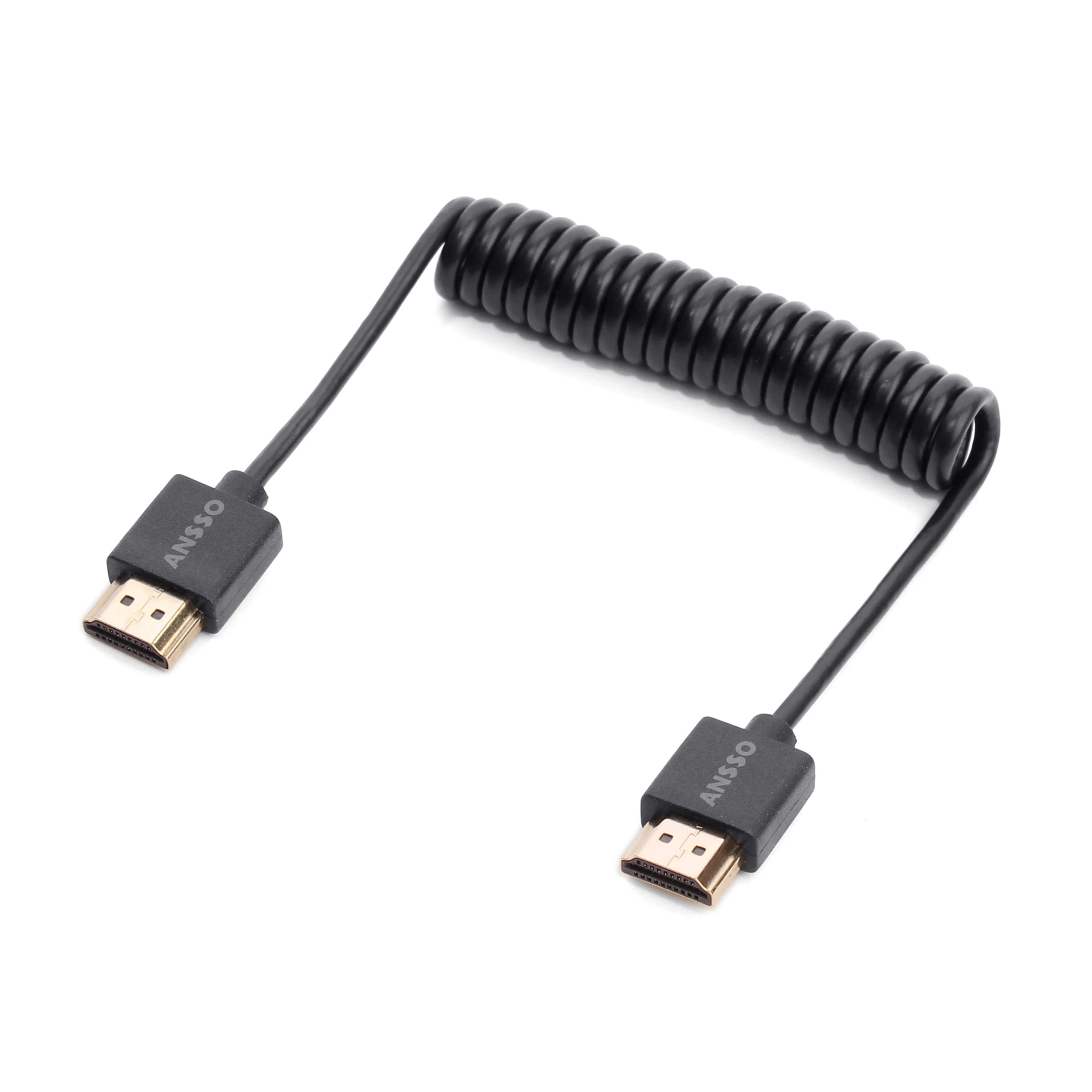 HDMI-compatible 2.0 4K60P 30P   Digital Single Lens Reflex Soft spring cable 18Gbps；HDR Signal 3.3mm stretch Coiled