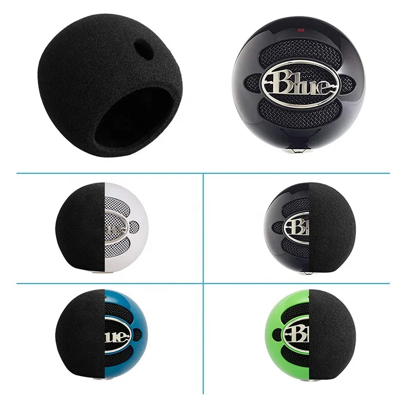 Foam Microphone Windscreen for Blue Snowball Ice Condenser Microphones- as a pop filter for the microphones