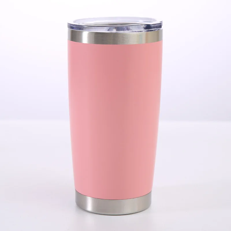 Custom logo 20oz Beer Mug Sublimation Straight Skinny Tumbler Blank Stainless Steel Tumbler DIY Cups Vacuum Insulated Car Coffee