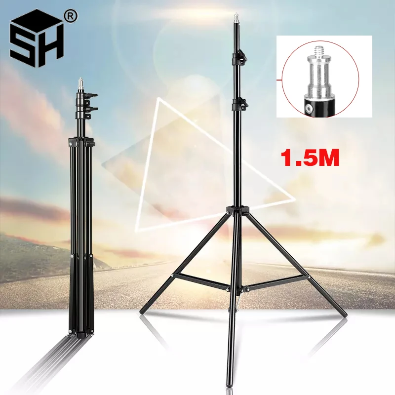 SH 1/4 Screw Light Stand Head Adjustable 150cm Tripod For Photo Studio Flashes Photographic Lighting Softbox Soft light umbrella