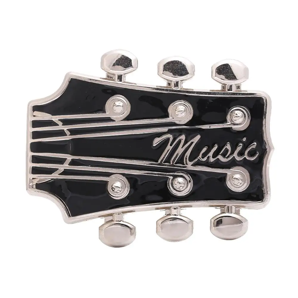 Western Cowboy music guitar belt buckle metal wear-resistant fashion belt buckle suitable for 4 belt buckle