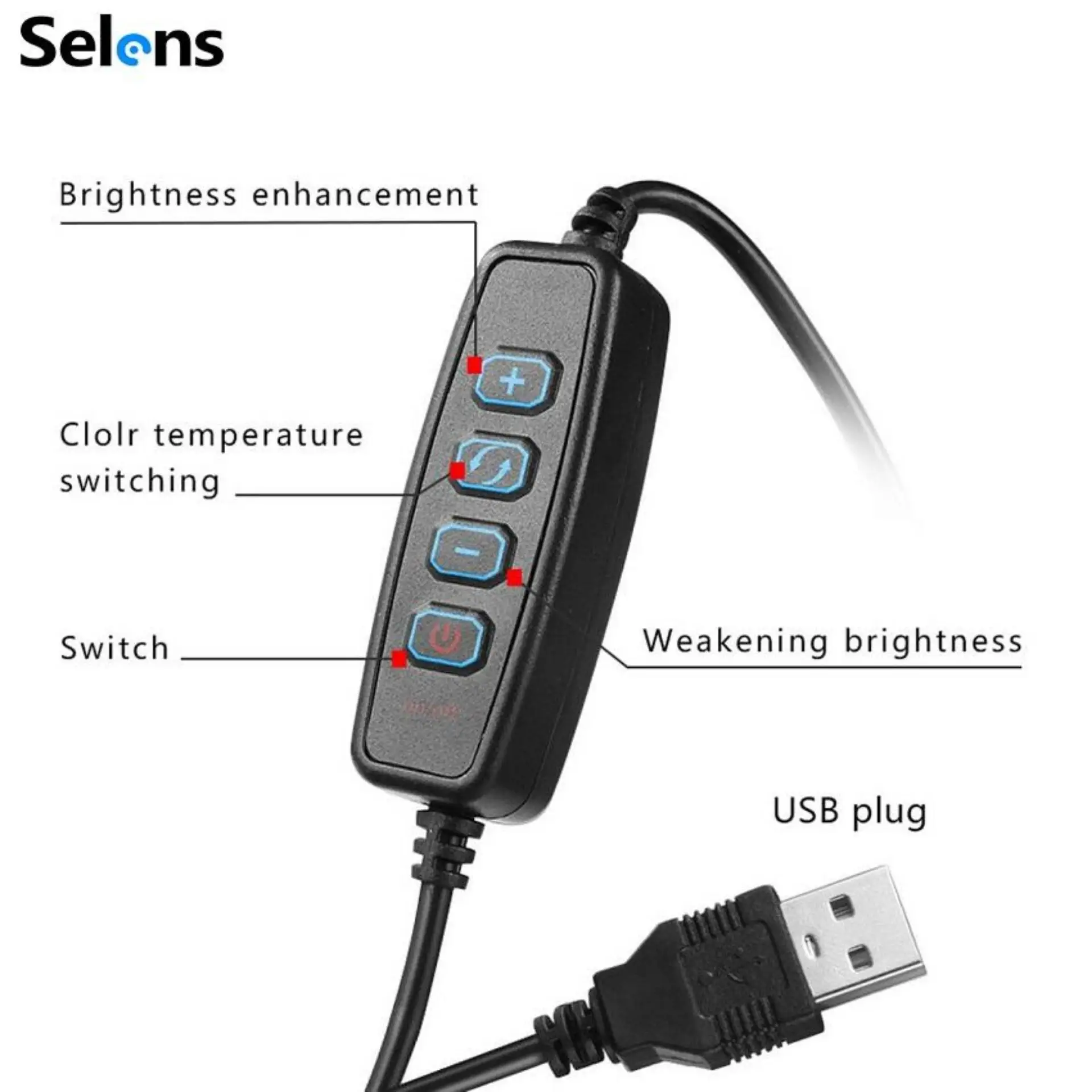 Selens المحمولة Ringlight 16 سنتيمتر 20 سنتيمتر كاميرا Selfie LED حلقة ضوء مع ترايبود و مرنة الذراع ل Vlog فيديو الجمال ماكياج