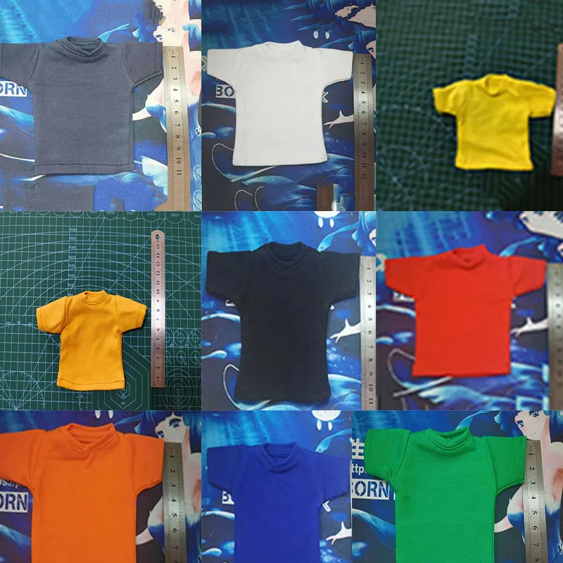 

Мужская футболка в наличии 1/6 Scale T001, несколько цветов, изысканная для мужской экшн-фигурки 12 дюймов