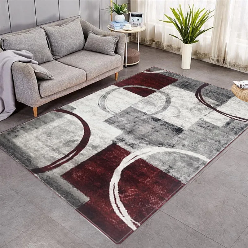 Autumn And Winter Washable Carpets For Living Room Bedroom Area Rugs Modern Geometric Printing Floor Rug Carpet For Parlor Mats