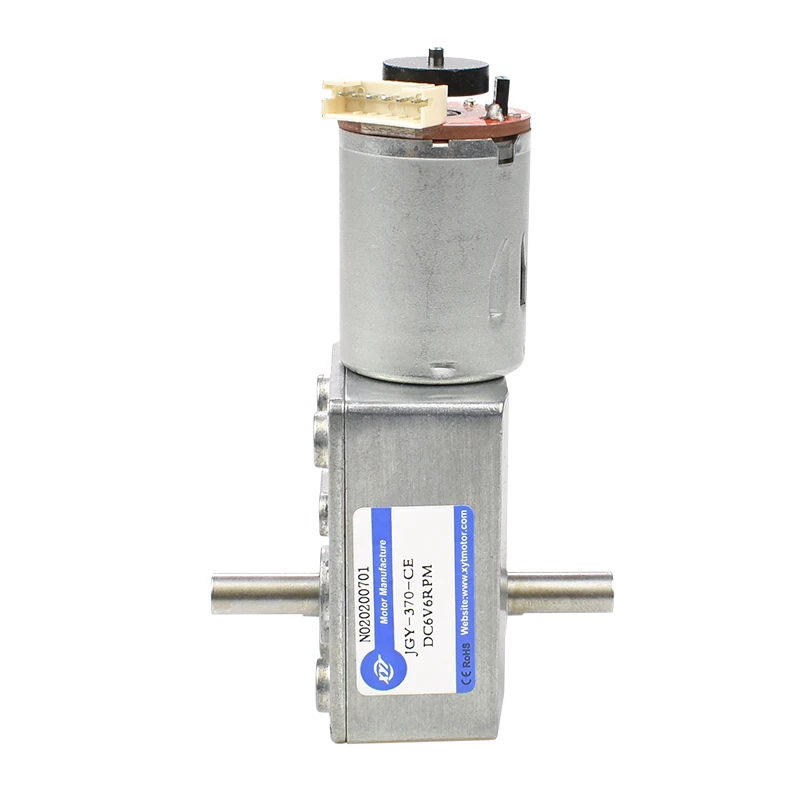 

JGY-370 Turbo Worm Miniature DC Deceleration Double Shaft Gear Motor DC 6v 12v 24v Electric Motor with Encoder Gift Bracket