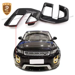 For Land Rover Range Rover Evoque 2012 2013 2014 2015 Car Front Bumper Air Vent Outlet Cover Trim Mesh Carbon Fiber Bodykits