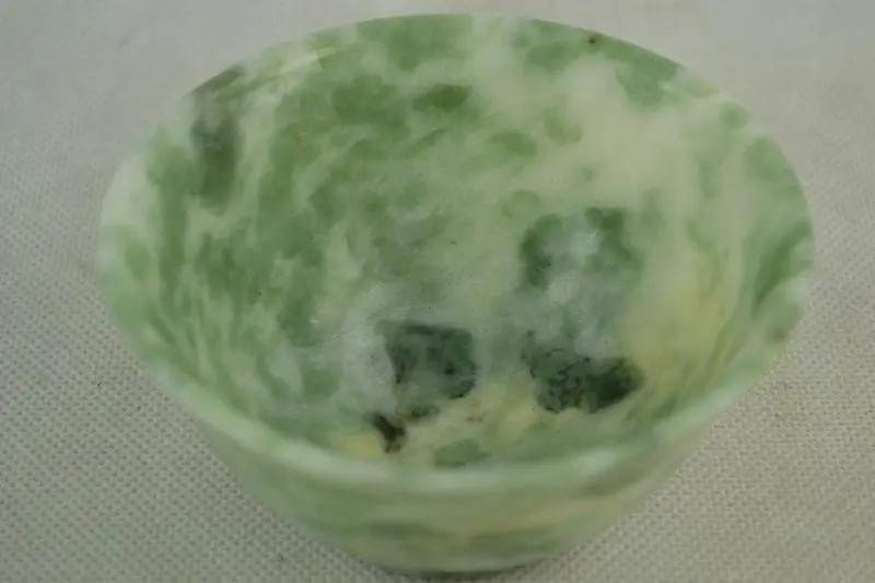 Collectible Decorated Wonderful Handwork Green Jade Burnish Rare Usable Bowl  For kitchen